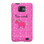 Pink unicorn pink hearts valentine galaxy SII case
