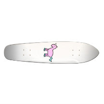 Pink unicorn skate deck