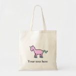 Pink unicorn tote bags