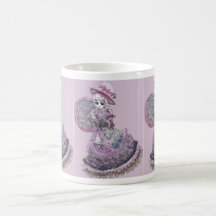 Pink Victorian Anime Girl Gothic Lolita Vintage Mugs