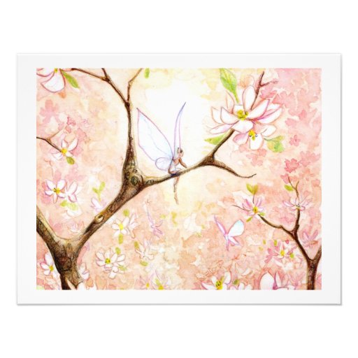 Pink View Blossom Personalized Invites