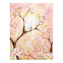 Pink View Blossom Post Card