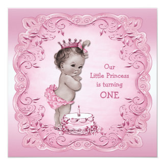 pink princess birthday invitations