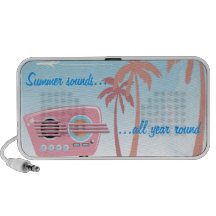 pink vintage radio speaker