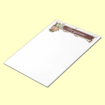 Pink Vintage Rose Personalised note pad notepads