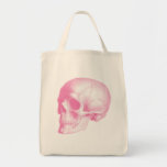 Pink Vintage Skull Canvas Bag