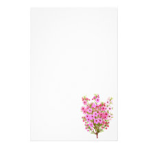 Pink Waxflower Bouquet Stationery
