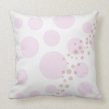 Pink & White Bubble Design Design Pillow