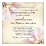 Pink White Lotus Flower Wedding Custom Invitation