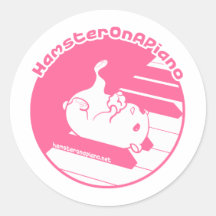 pink_white round sticker