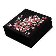 Pink & White Sakura Vintage Japanese Flower Jewelry Boxes