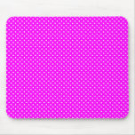 Pink with White Polka Dots Mousepad