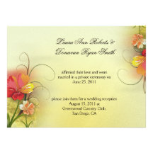Pink Yellow Green Watercolor Abstract Florals Post Personalised Announcements