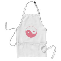 Pink Yin-Yang Symbol Aprons