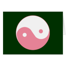 Pink Yin-Yang Symbol Greeting Card