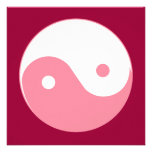 Pink Yin-Yang Symbol Personalised Invitations