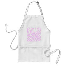 Pink Zebra Print, Animal Pattern. Apron