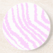 Pink Zebra Print, Animal Pattern. Beverage Coaster