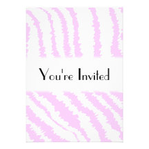 Pink Zebra Print, Animal Pattern. Custom Announcements