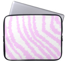 Pink Zebra Print, Animal Pattern. Laptop Sleeves