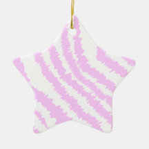 Pink Zebra Print, Animal Pattern. Ornaments