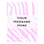 Pink Zebra Print, Animal Pattern. Post Card