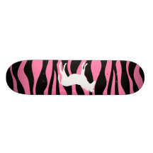 Pink Zebra Skateboard
