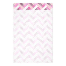 Pink Zig Zag Quilt Pattern Gifts for Her Personalised Stationery