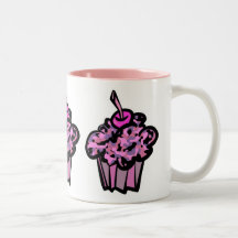 pinks and purples camouflage cupcake coffee mug