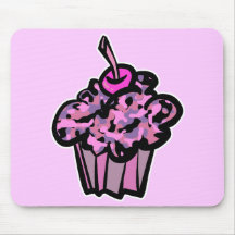 pinks and purples camouflage cupcake mouse mats
