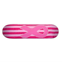 Pinkstripe Ribbon Skteboard Skateboard Decks