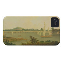 Pinnace Sailing Down the Ganges past Monghyr Fort, iPhone 4 Cover