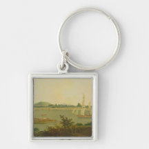 Pinnace Sailing Down the Ganges past Monghyr Fort, Key Chains