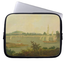 Pinnace Sailing Down the Ganges past Monghyr Fort, Laptop Sleeves