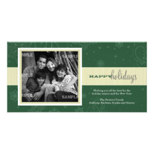 Pinstripe Ribbon Holiday Photo Card