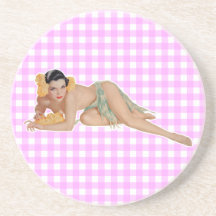 Pinup Girl Beverage Coaster