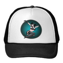 Pinup Girl Cap Retro 50's 60's Pinup Caps Trucker Hat