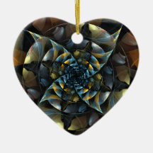 Pinwheel Abstract Art Heart Ornament