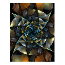 Pinwheel Abstract Art Postcard