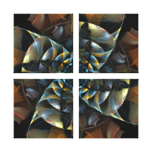Pinwheel Abstract Art Quad Canvas Print