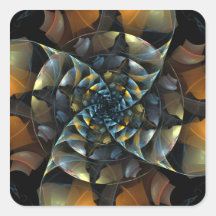 Pinwheel Abstract Art Square Sticker