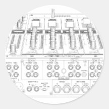 Pioneer CDJ-1000 Setup - DJ Djing Disc Jockey Round Stickers