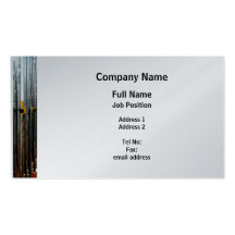 Pipe Organ Pipes - Platinum Finish Business Card
