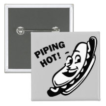 PIPING HOT! Retro Hot Dog - Black & White