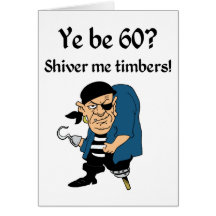 Pirate 60th Birthday Greeting Cards
