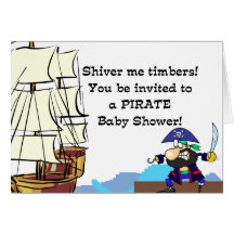 Pirate Baby Shower Invitation Greeting Card