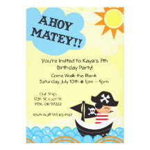 Pirate Birthday Invites