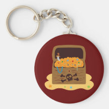 Pirate Booty Treasure Chest Key Chain