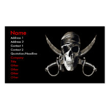 Pirate Card 2 - (no fishts on it) Business Card Template