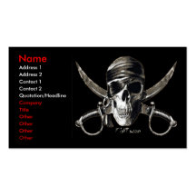Pirate Card Business Card Templates
